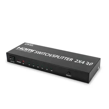 HDMI dviejų ir keturių out HDMI perjungimas splitter 2 4 iš HD 3D su optinės garso išvesties laidai