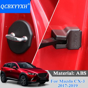 4Pcs/daug Automobilių Durų Užraktas Apsauginis Dangtelis Mazda CX-3 2017-2019 Automobilių Durų spynos Apdaila Auto Padengti Vidaus Lipdukas