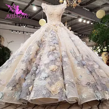 AIJINGYU Realios Foto Chalatai Moterims Nuotaka Plus-Size Santuokos Pardavimo Suknelė Nekilnojamojo Couture Vestuvių Suknelės