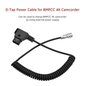 D-Bakstelėkite BMPCC 4K 2 Pin Užraktas Elektros Laidas Blackic Kišenėje Kino Kamera Sony 4K V Mount Baterija