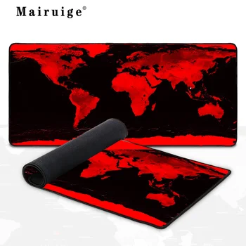 Mairuige Raudona ir Juoda Žemėlapis Modelis Kilimėlis Juoda Siūle Gyvūnų Grupė, Kompiuterio, Nešiojamojo kompiuterio Pelės Padas Belaidžio Įkrovimo Pelės Mygtukai