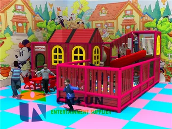 ES Standarto Ekologiškai Juokinga Raudona Kotedžas Vaikai Minkštas Patalpų Žaidimų su Kamuoliu Duobę parduoti TL-012A