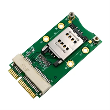 Mini PCI-E Adapterį Kortelės Lizdas mPCIe w SIM Kortelės Lizdas, 3G 4G Modulio WWAN/LTE/GPS Kortelė