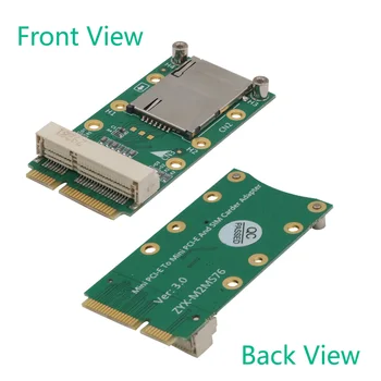 Mini PCI-E Adapterį Kortelės Lizdas mPCIe w SIM Kortelės Lizdas, 3G 4G Modulio WWAN/LTE/GPS Kortelė