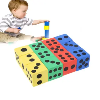6pcs Matematikos Žaislai Milžinišką EVA Putų Kauliukai Vaikas Švietimo Žaislai Šalis Žaidimo Kauliukai Blokuoti Dropshipping
