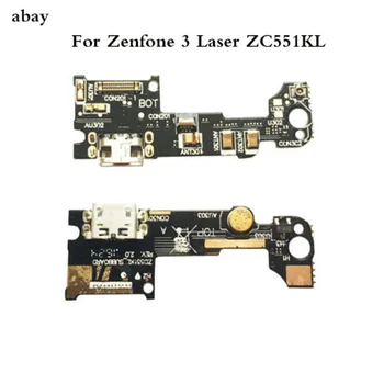 Atsarginių Dalių, Skirtų Asus Zenfone 3 Lazerio ZC551KL Dock Connector Micro USB Įkroviklio Įkrovimo lizdas Flex Kabelis, Mikrofonas Valdyba
