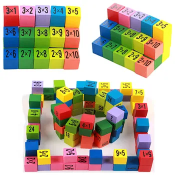 Dauginimasis Kūdikių Mediniai Žaislai 99 Lentelė Matematikos Žaislas 10*10 Pav Blokai Kūdikis Mokosi Švietimo Montessori Dovanos Vaikams, Žaislai