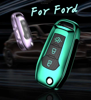 Minkštos TPU Atveju Automobilio Raktas Padengti Ford Focus, Fusion Fiesta Escort Mondeo Everest Ranger Klavišą Atveju Keychain