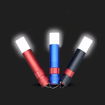 Banggood 1802 Mini LED Žibintuvėlis 1* XPE Balta Raudona Mėlyna Šviesa, 4 Režimai Zoomable Fakelas Rankų Darbo Lemputė su Kabliu Magnetinio Lanterna