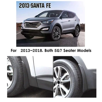 Purvo Atvartais Purvasargių už Hyundai Santa Fe 2013 - Priekiniai Galiniai Apsaugai Automobilio Sparnas 4Pcs