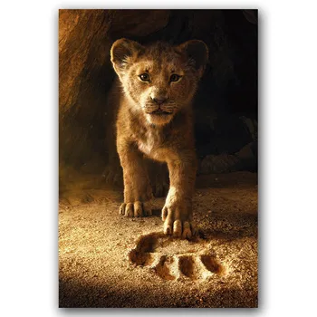 Liūtas Karalius Filmo Plakatas Sienos Menas Drobė Spausdinti Tapybos Dekoro Nuotraukos Kambarį Apdaila, sienų paveikslai, plakatai