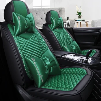 Visiška PU Oda automobilių sėdynės padengti linų pluošto auto sėdynės apima Volvo s60 automobilių v40 v60 s80 s90 v90 xc70 xc40 xc60 xc90