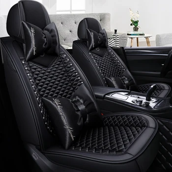 Visiška PU Oda automobilių sėdynės padengti linų pluošto auto sėdynės apima Volvo s60 automobilių v40 v60 s80 s90 v90 xc70 xc40 xc60 xc90