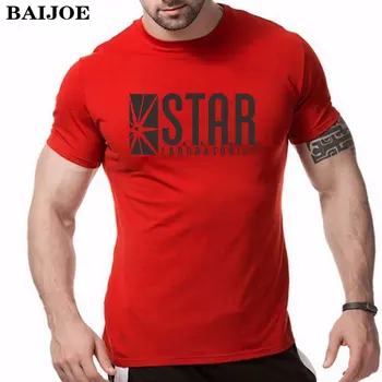 BAIJOE vyriški Marškinėliai star laboratorijos Spausdinami o-kaklo trumpomis rankovėmis T-shirt JAV TV serialas 