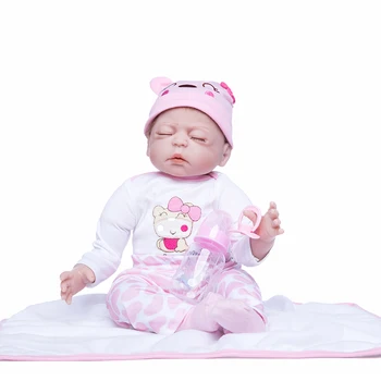 Princesė Ana 22 colių Mielas lėlės reborn kūdikiams silikono reborn baby lėlės realus gyvas žaislai, gimtadienio dovana