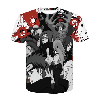 Vasaros 2021 naujas Japonų anime Naruto Uchiha Sato Suke 3D atspausdintas T-shirt viršūnes vyrų/moterų kietas Harajuku drabužius 110/6XL