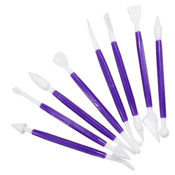 Kepimo įrankiai peilis violetinė formavimo priemonė skulptūra torto formos nemokamas pristatymas(8pcs/komplektas)