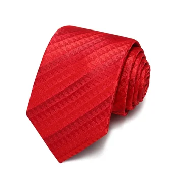 2020 Nauja Mada Aukštos Kokybės Vyrai 7CM Trikampis Ruoželiniu Raudona Necktie Verslo Darbo Oficialų Kostiumą, Kaklo Kaklaraištis Vyrams, Dovanų Dėžutėje