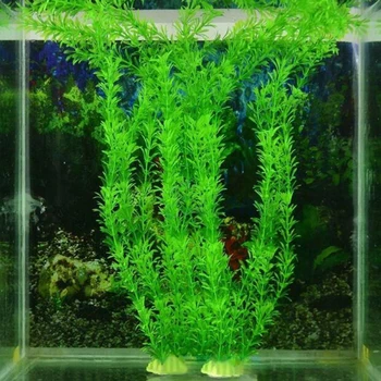 31CM Dirbtinis Povandeninių Augalų Akvariumo Žuvų Bako Apdailos Žalias Vanduo Žolės Žiūrėjimo Dekoracijos, Akvariumas Plastikinis Žolės