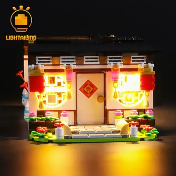 LIGHTAILING LED Šviesos Rinkinys 80101 Kinų Naujųjų Metų išvakarių Vakarienė, Žaislų, Statyba Blokai Apšvietimo Rinkinys