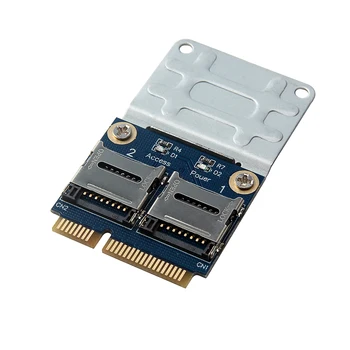 Dual Micro SD TF prie Mini PCI express Atminties Kortelių Skaitytuvas Adapteris Keitiklis Kortelės Laptop Suderinama 