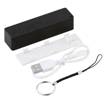 Naujas Nešiojamas Mobiliojo Galia Banko USB 18650 Baterijos Kroviklis Key Chain 