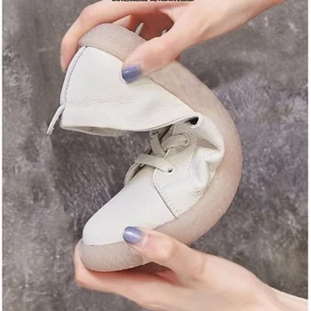 Moterų butas batai 2019 m. pavasarį ir rudenį naujų laukinių seklių burną minkšto dugno kvėpuojantis patogūs moteriški bateliai