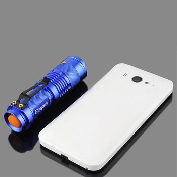 1PC/10PC Portable LED Žibintuvėlis Q5 2000 Penlight Lempos Zoomable Vandeniui AA/ Baterijos Lauko Kempingas