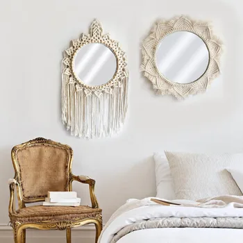 Šiaurės veidrodis rankų darbo gobelenas makiažo veidrodėliai naktiniai miegamųjų namo įėjimo namų puošybai WY515