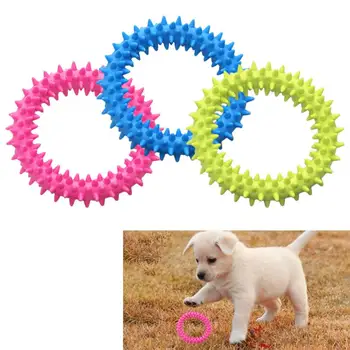 Šunų įkandimo žiedas žaislas šunų minkšta guma, molinis žaislas augintiniui bite dantų valymo žaislas padidinti augintinių sveikatos
