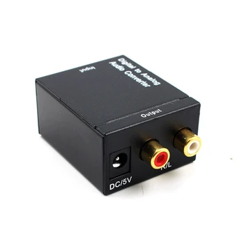 Optinis Bendraašius Toslink Skaitmeninio į Analoginį Garso Keitiklis Adapteris RCA L/R, 3,5 mm