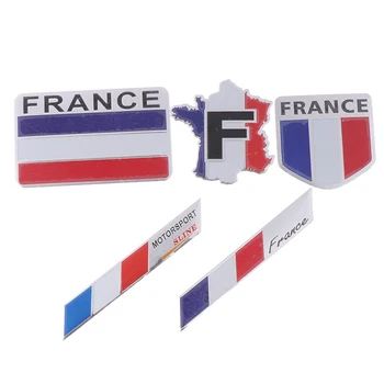 Automobilių Stiliaus emblema lydinio Prancūzijos Vėliava, Herbas Ženklelis Automobilių Lipdukas Lipdukai Automobilio Stiliaus
