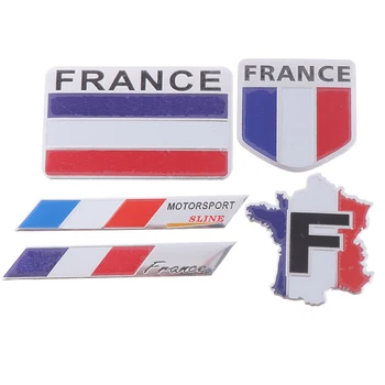 Automobilių Stiliaus emblema lydinio Prancūzijos Vėliava, Herbas Ženklelis Automobilių Lipdukas Lipdukai Automobilio Stiliaus