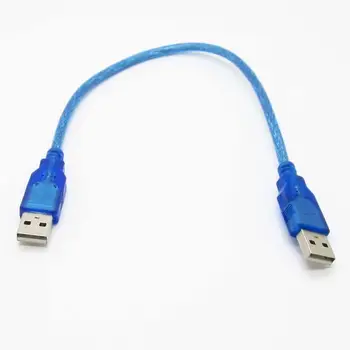 Nešiojamų 30CM Didelės Spartos USB 2.0 A Male į USB Male Duomenų Perdavimo Įkroviklio Kabelis Laido ilgintuvas Įkroviklio Adapterio Kabelis