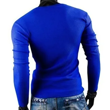 ZOGAA Naujas 5 SPALVŲ Mados vyriški T-shirt 2020 m. Rudens ir Žiemos ilgomis rankovėmis vientisos Spalvos marškinėliai vyriški Prekės Rūbai Slim T-shirt