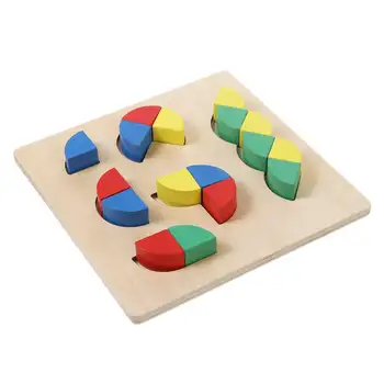 18 Vnt./rinkinys Vaikams, Mediniai Galvosūkiai Montessori Žaislai Spalvų Pažinimo Įdomus Švietimo Mokymo priemonių Geometrinės Formos Atitikimo Žaislai