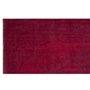 Rankų darbo Raudonos Derliaus Overdyed turkijos Plotas Kilimas 182x280 Cm-5'12