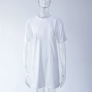 Vasaros marškinėliai Suknelė Moterims trumpomis Rankovėmis Balta Juoda Suknelė Atsitiktinis Palaidų Drabužių Vestidos Šalis Suknelės, Plius Dydis 3XL Merginos 2020 m.