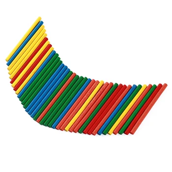 Spalvinga Bambuko Skaičiavimo Lazdelės Matematikos Montessori Mokymo Priemonių Skaičiavimo Lazdele, Vaikų Ikimokyklinio Matematikos Mokymosi Žaislas