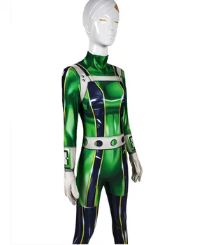 Froppy Cosplay kostiumų Pro Herojus Tsuyu Asui Mano Herojus Zentai Bodysuit Helovinas kostiumas Šalis Spandex Jumpsuit