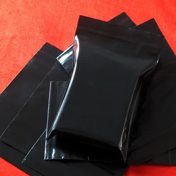 Mini Black Zip-Lock Nepermatomo Plastiko Maišą Reclosable Ziplock Pakavimo Maišelis Savarankiškai Ruonių, Pakuotė Krepšiai, Plastikiniai, Priedai, Pakuotė Krepšiai