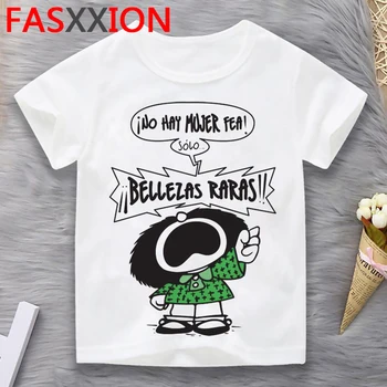 Mafalda kūdikių, paauglių drabužių mielas alt grafinis juokinga abbigliamento bambina marškinėliai
