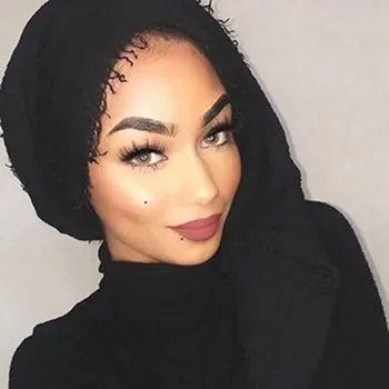 2019 NAUJAS moterų burbulas paprasto Vingiuoti Momentinių Hijab Pagal Šalikas Medvilnės Skalbiniai Musulmonų wrap ir skara Islamas Turbaną Moterų Headscarves