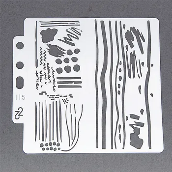 13x14cm Abstrakčiai juostele užrašų knygelė Trafaretai Purškimo Plastiko Pelėsių Shield 