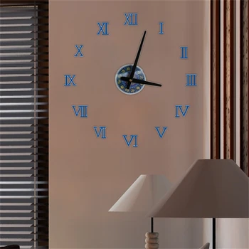 12 Žvaigždynų Siena Lipdukas Laikrodis 3D 