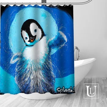 Custom pingvinas Vonios Užuolaidų Audinys, Moderni Dušo Užuolaidos vonios kambarys gražus Užuolaidos Vonios dekoras