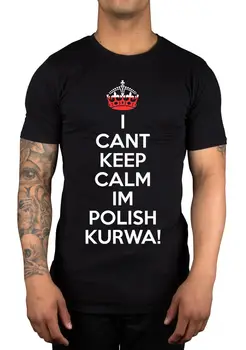 Aš negaliu nusiraminkite, aš tikiu, lenkų Kurwa Lenkija T-Shirt Lewandowski Lenkija Dovanų Idėja Cool Atsitiktinis pasididžiavimas marškinėliai vyrams Unisex Naujas Mados