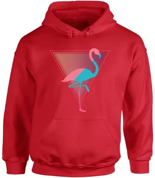 Flamingo Šalies Gobtuvu Palaidinukė Pink Flamingo Hoodie Vasaros Dovana Raudona 5XL