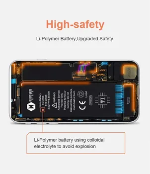 Li-Po Telefono Baterija 2716mAh Bateriją iP X Aukštos Kokybės Didelės Talpos Įkraunamas mobilusis telefonas, Baterija