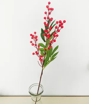 3Psc/daug Raudonas Dirbtinis Putų Uogos Netikrą Gėlės Kalėdinė Dekoracija Vestuvių Gėlių Sienos Augalų Uogų Namų Ekranas Gėlės